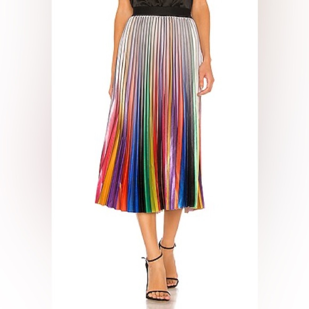 LE SUPERBE Rainbow Room Pleated Skirt in Rainbow Room
Color: Rainbow Room Size S